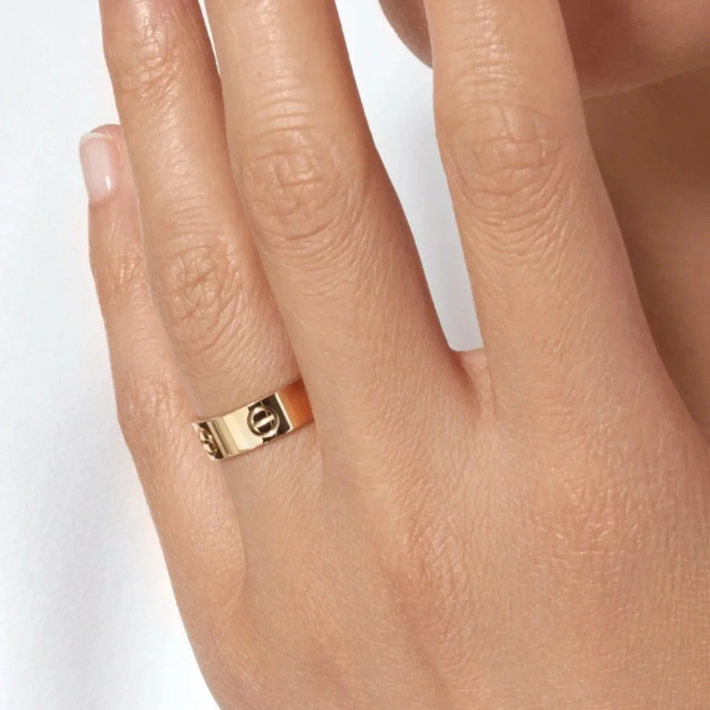 NEW CLASSIC MODEL SCREW RING LOVE BAND RING - Picture 6 of 15